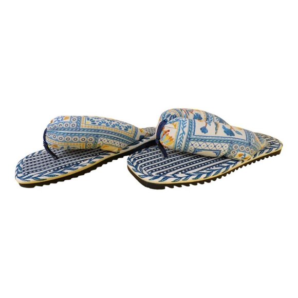 Farm Rio Navy Puffy Flip Flop Thong Flat Sandals US6 EU36 Sold out Online #1126 - Picture 5 of 10